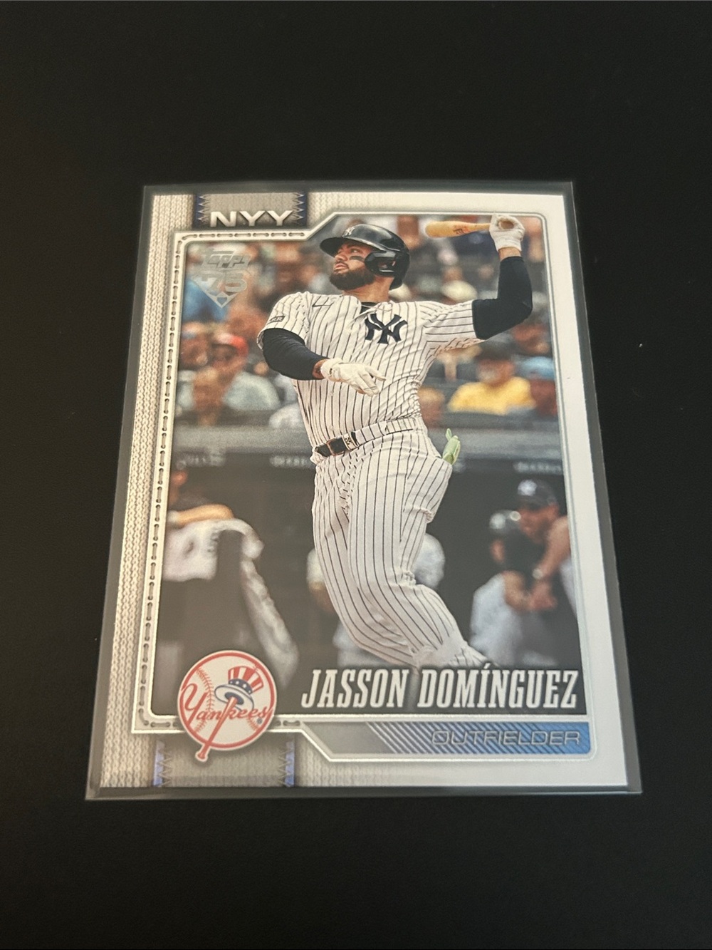 Topps Jasson Domínguez Yankees Card - White, Navy